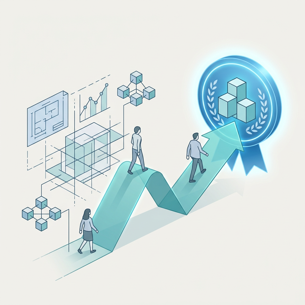 Illustration of Certificazione Aziendale: Lo Strumento Esclusivo per una Rapida Adozione BIM