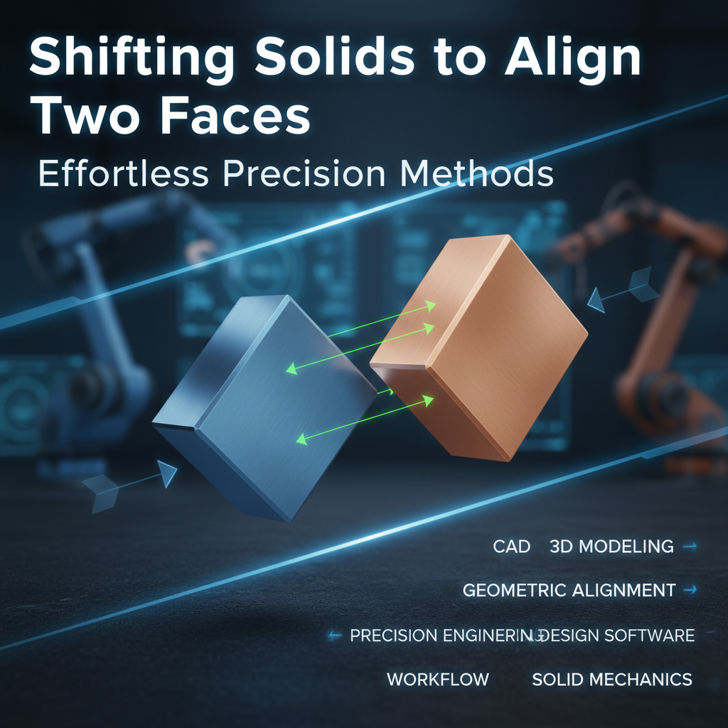 Illustration of Shifting Solids to Align Two Faces: Effortless Precision Methods
